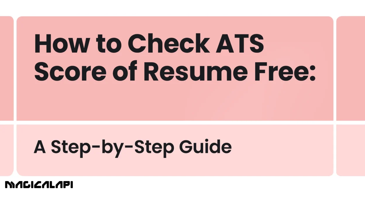 How to Check ATS Score of Resume Free