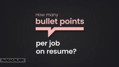 How many bullet points per job on resume?
