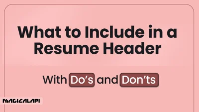 What to Include in a Resume Header