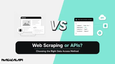web scraping vs API