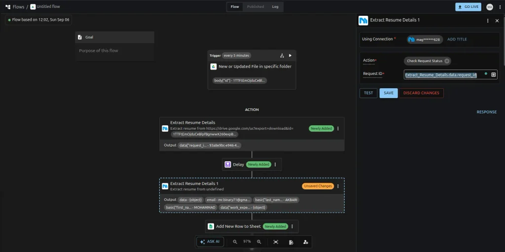 Step 8: Check if the Resume Parser Result is Ready