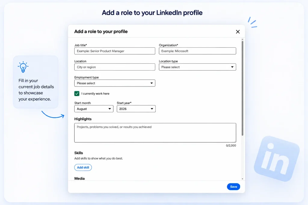 How to Add promotion on LinkedIn